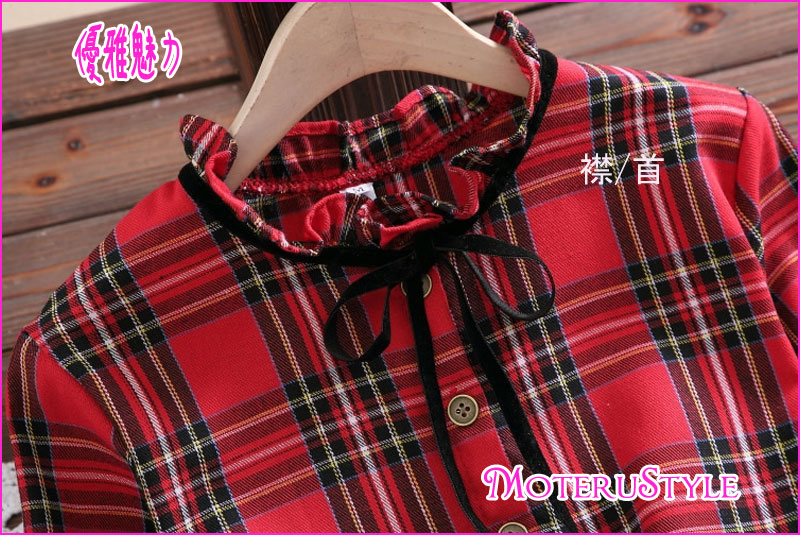 Mori Girl Spring Autumn Shirt Dress Plaid Cotton Lolita Style Midi Dress Elegant Vintage Ruffles Bow Sweet Cute Women Dresses