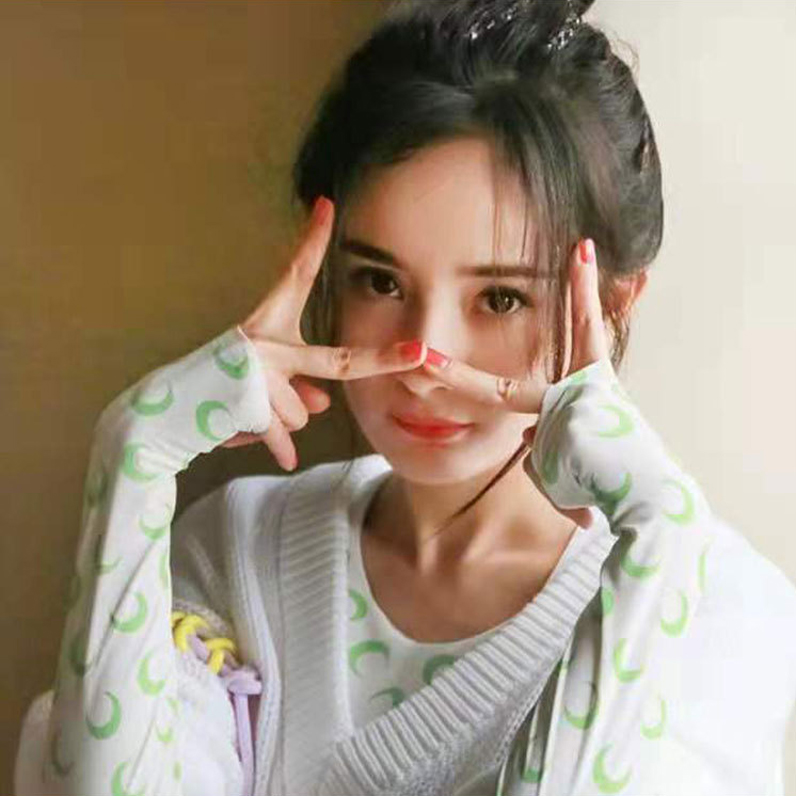 Marine Serreスタイル!月柄模様ロゴプリントムーンストレッチジャージー長袖Tシャツトップス!